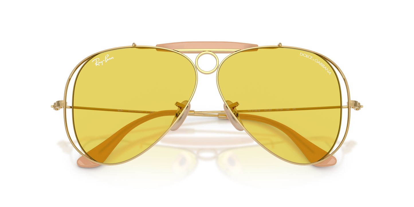 Ray-Ban RB3138M The Shooter by Dolce&Gabbana Sunglasses - Aviator Metal Frame