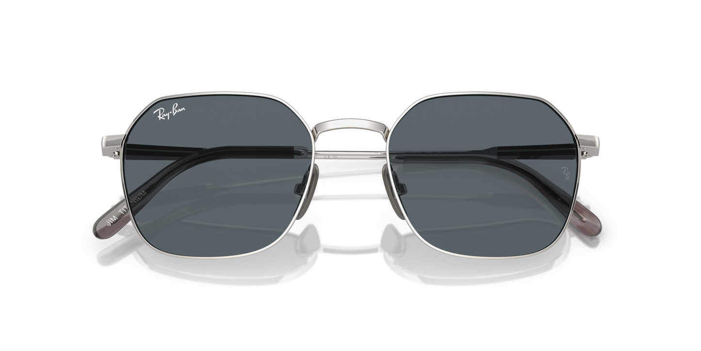 Ray-Ban RB8094 Jim Titanium Sunglasses - Geometric Metal Frame
