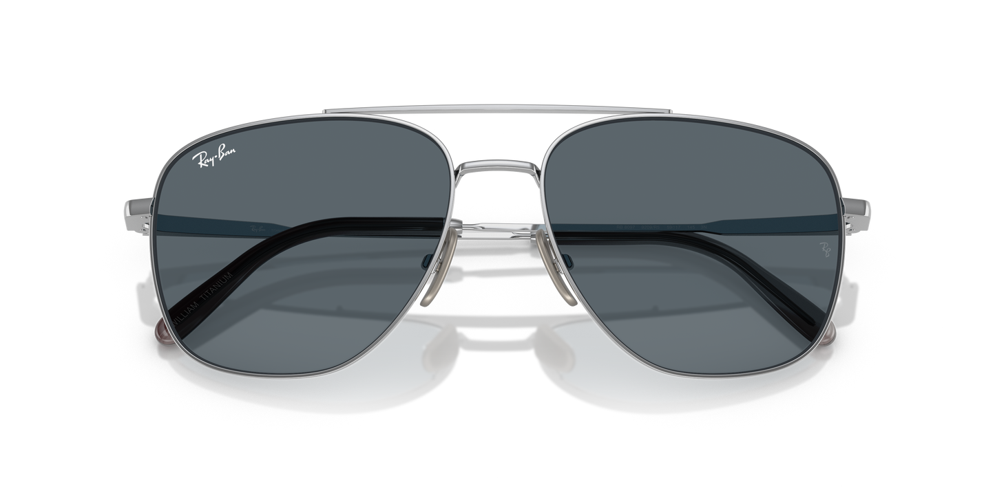 Ray-Ban RB8097 William Titanium Sunglasses - Square Metal Frame