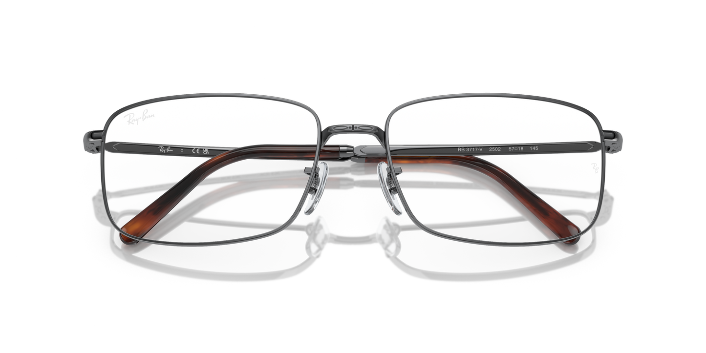 Ray-Ban RB3717V RB3717 Eyeglasses - Rectangle Metal Frame