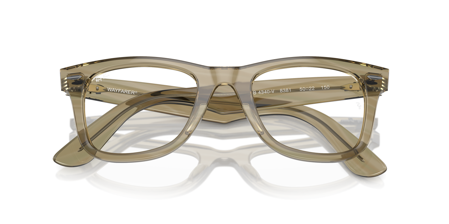 Ray-Ban RB4340V Wayfarer Ease Change Eyeglasses - Square Injected Frame