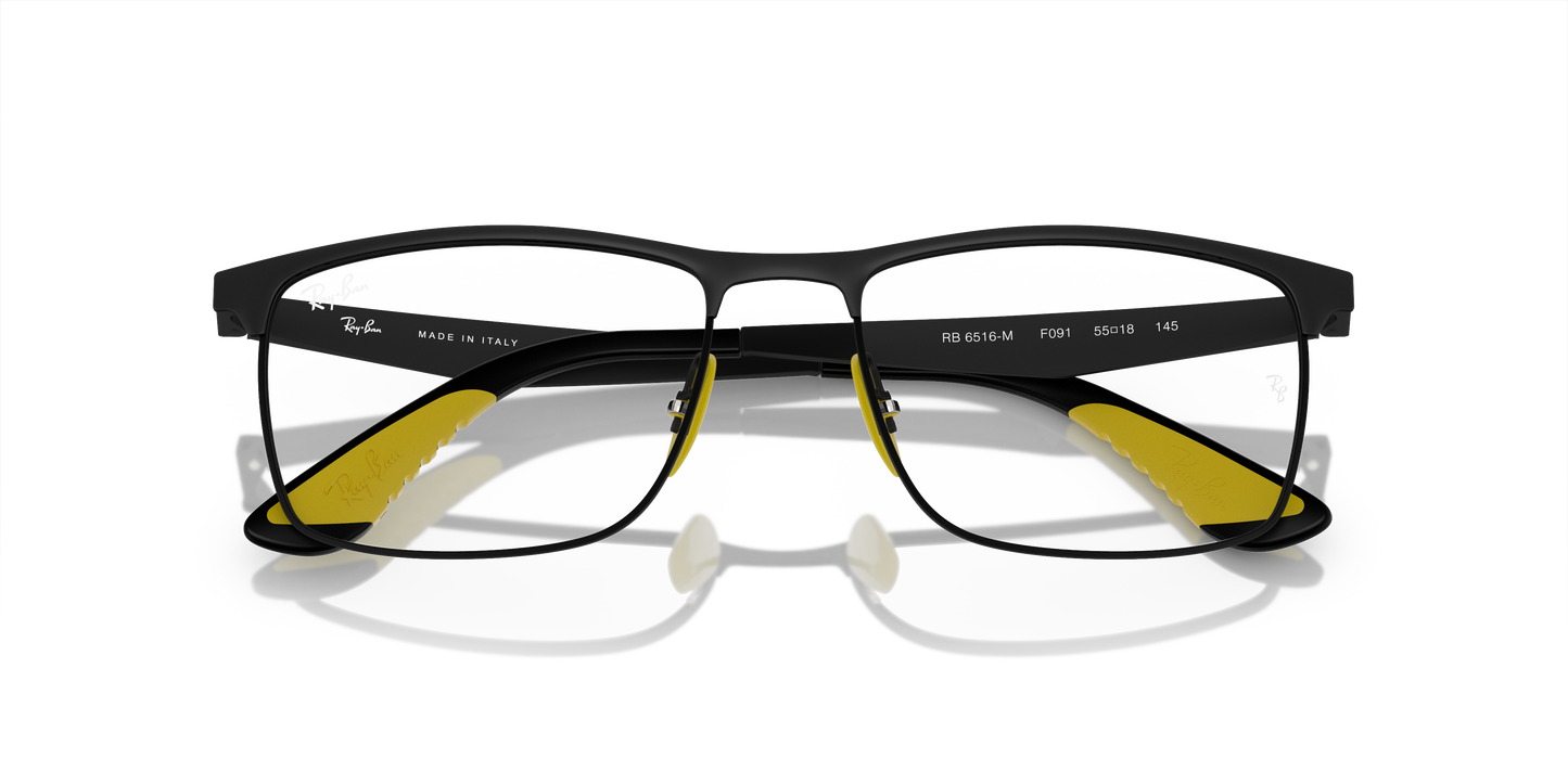 Ray-Ban RB6516M Scuderia Ferrari Collection Eyeglasses - Rectangle Metal Frame