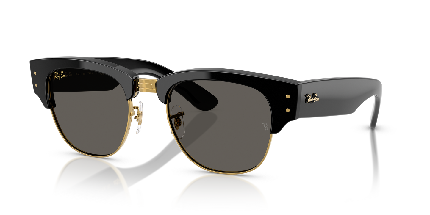 Ray-Ban RB0316S Mega Clubmaster Blacked Out Collection Sunglasses - Square Injected Frame