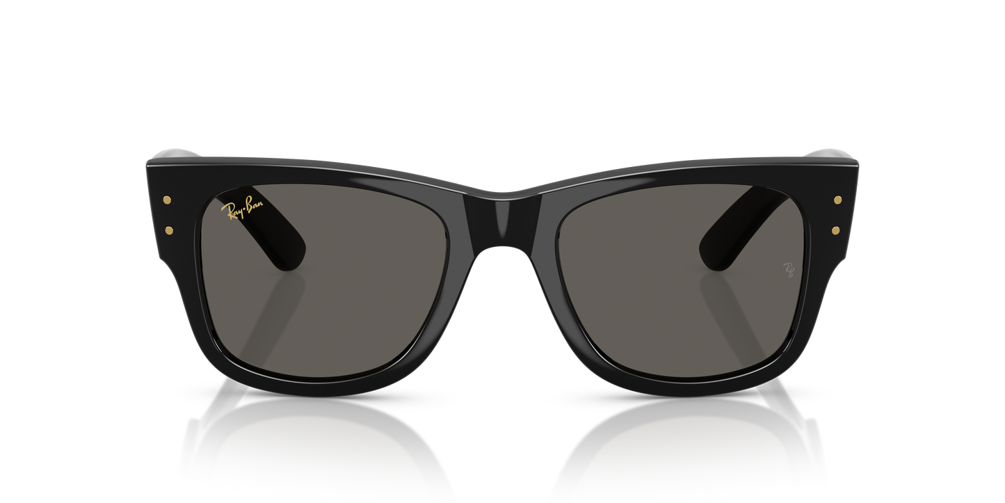 Ray-Ban RB0840S Mega Wayfarer Blacked Out Collection Sunglasses - Square Injected Frame