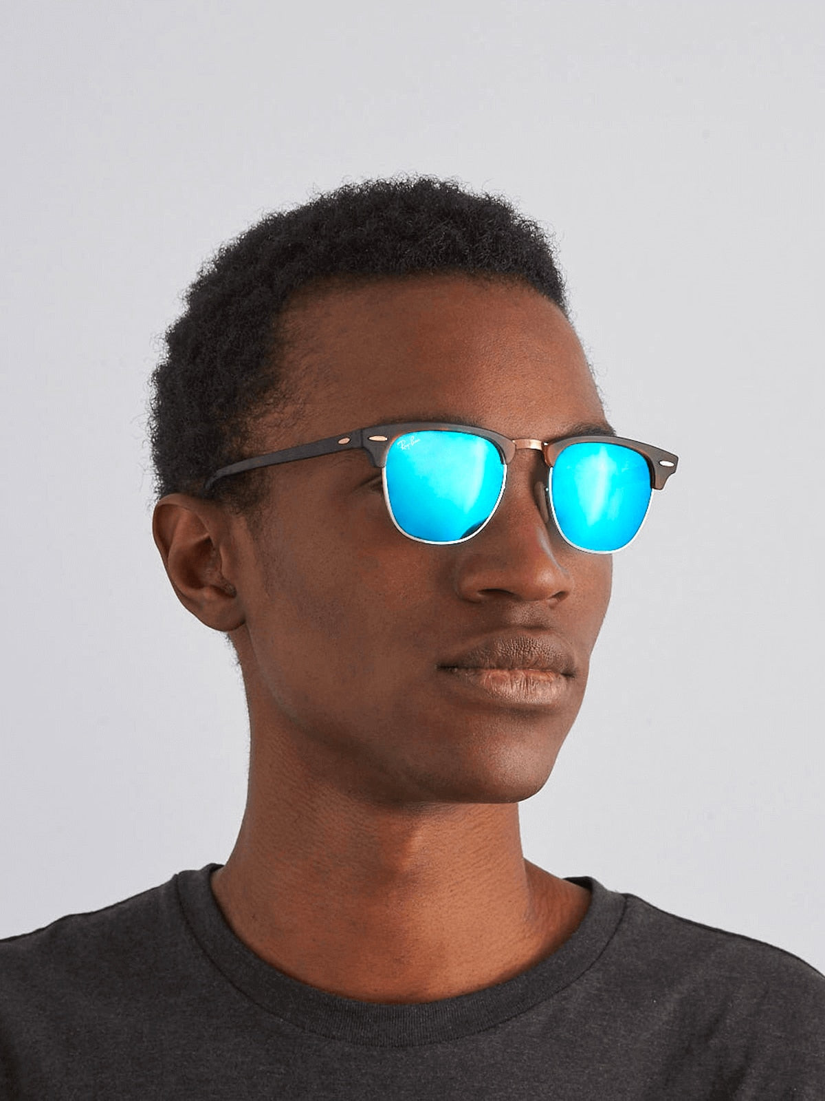 Ray-Ban RB3016 Clubmaster Flash Lenses Sunglasses - Square Acetate Frame