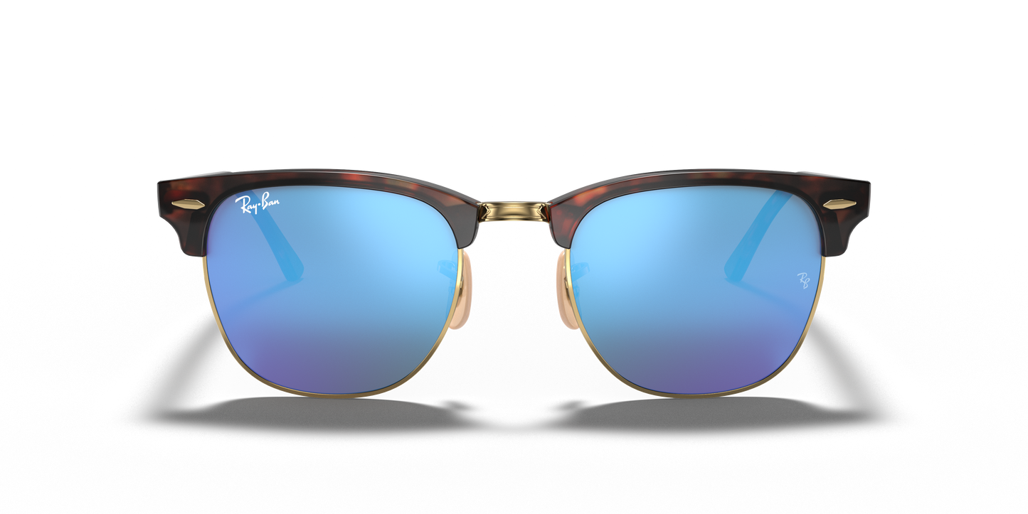 Ray-Ban RB3016 Clubmaster Flash Lenses Sunglasses - Square Acetate Frame