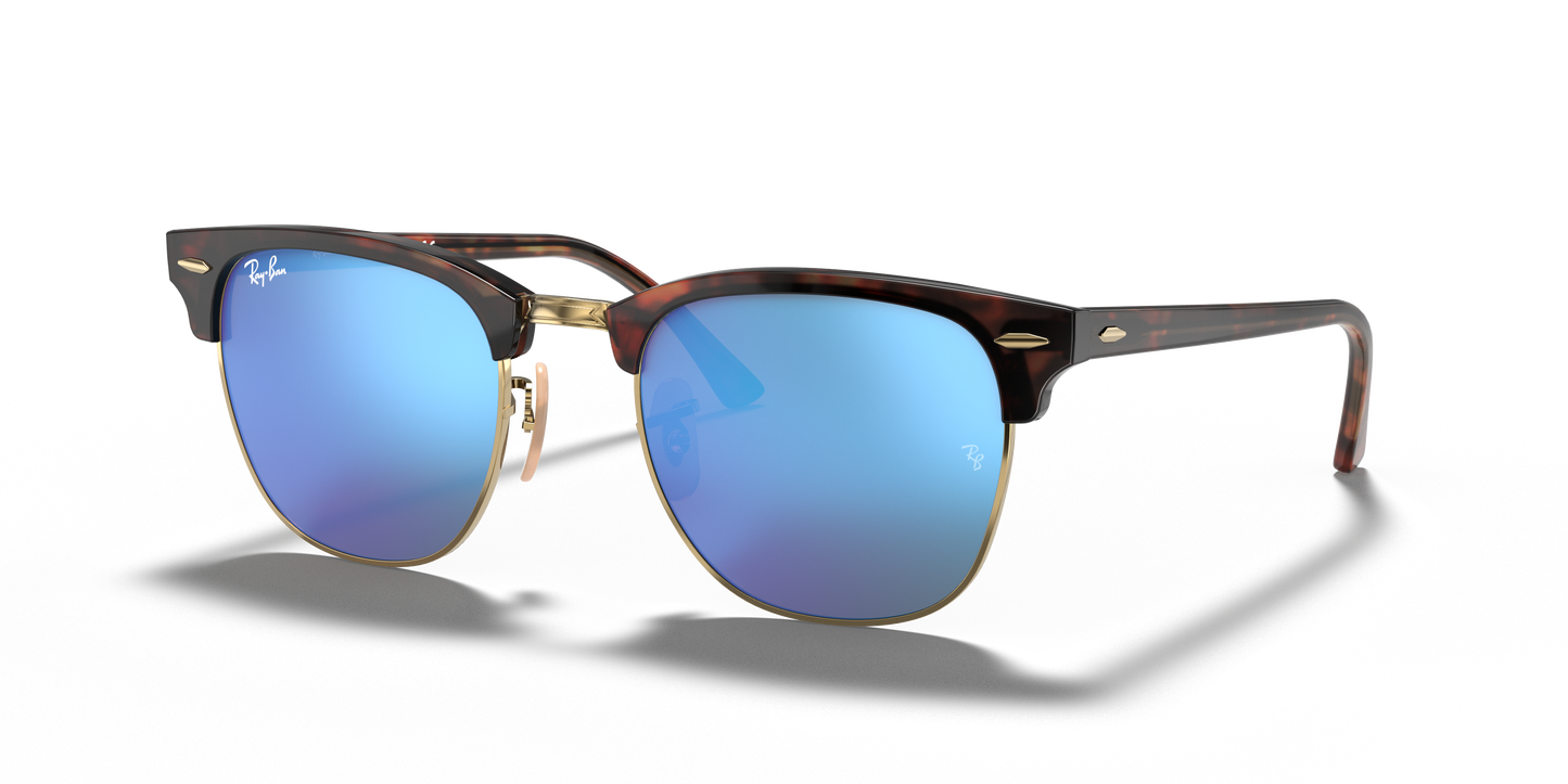 Ray-Ban RB3016 Clubmaster Flash Lenses Sunglasses - Square Acetate Frame