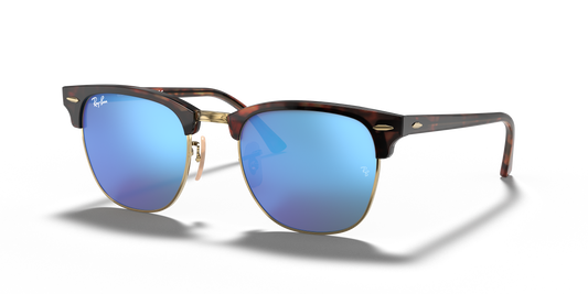 Ray-Ban RB3016 Clubmaster Flash Lenses Sunglasses - Square Acetate Frame