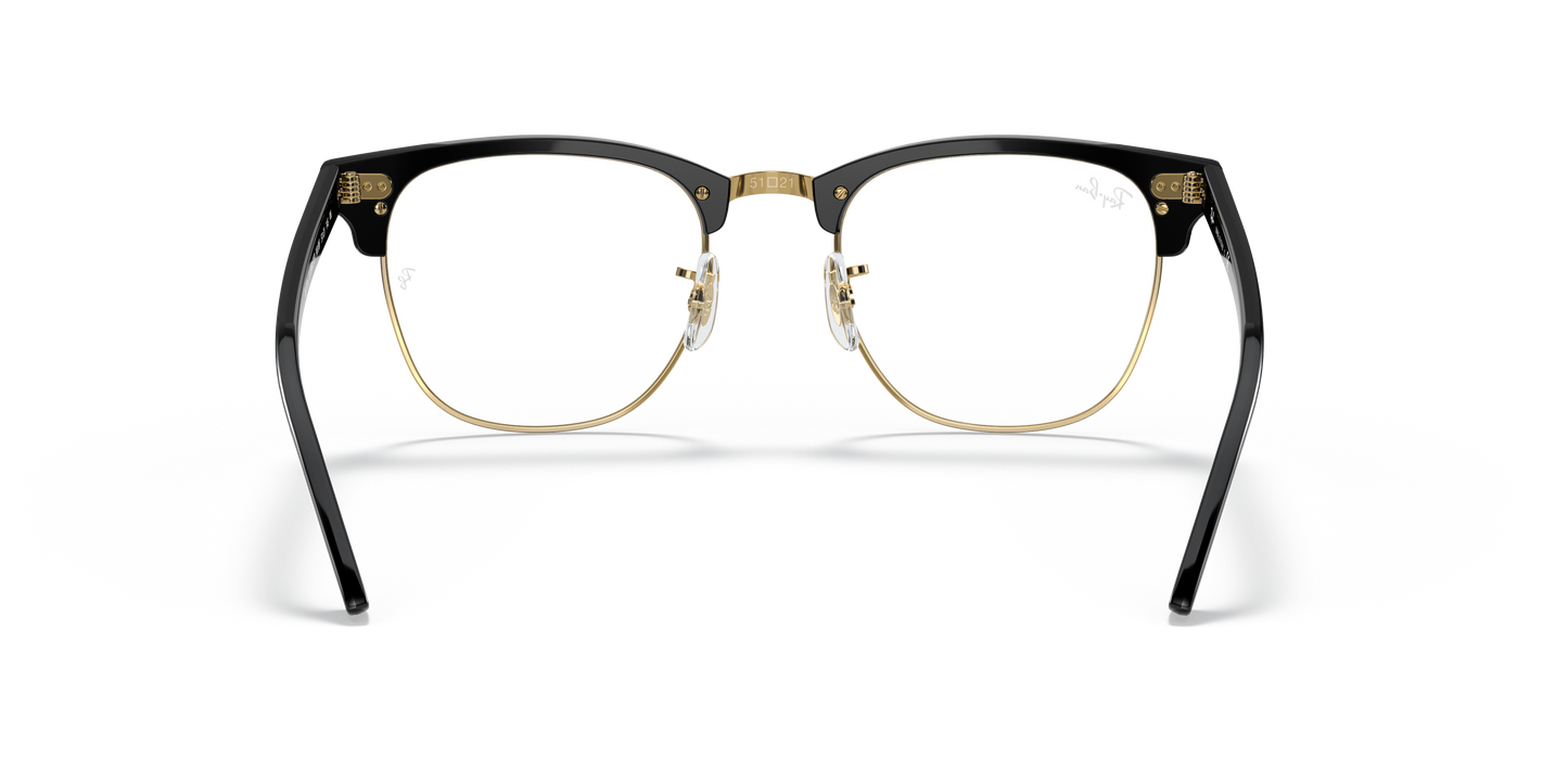 Ray-Ban RB3016 Clubmaster Blue-Violet Light Clear Sunglasses - Square Acetate Frame