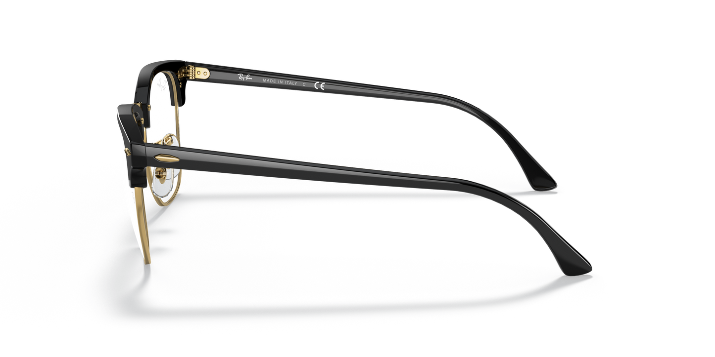 Ray-Ban RB3016 Clubmaster Blue-Violet Light Clear Sunglasses - Square Acetate Frame