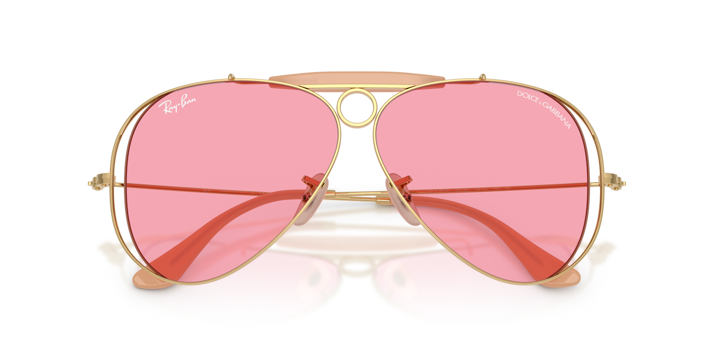 Ray-Ban RB3138M The Shooter by Dolce&Gabbana Sunglasses - Aviator Metal Frame