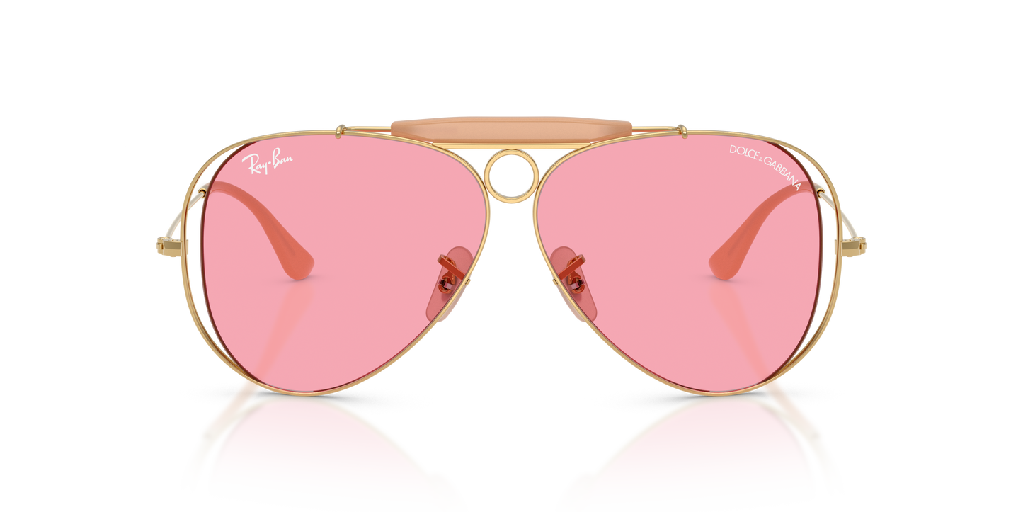 Ray-Ban RB3138M The Shooter by Dolce&Gabbana Sunglasses - Aviator Metal Frame