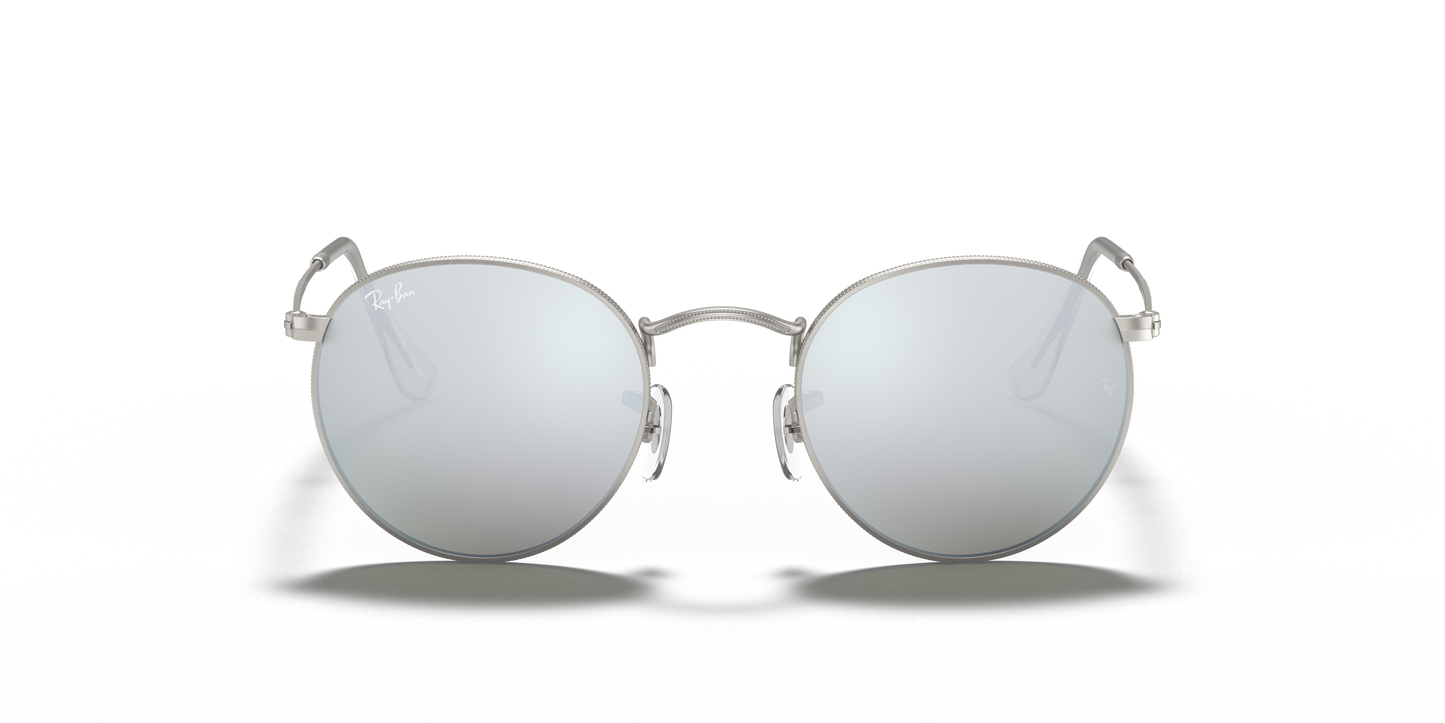 Ray-Ban RB3447 Round Flash Lenses Sunglasses - Metal Frame