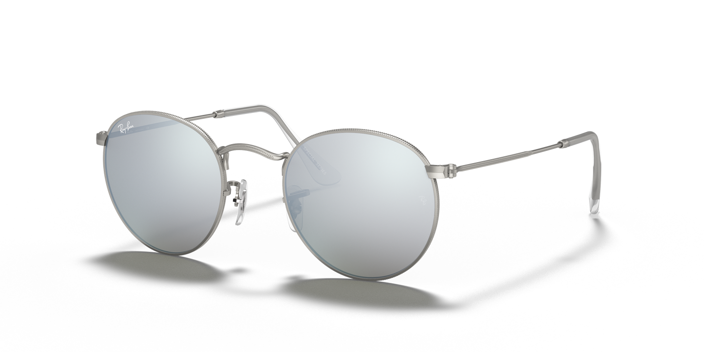 Ray-Ban RB3447 Round Flash Lenses Sunglasses - Metal Frame