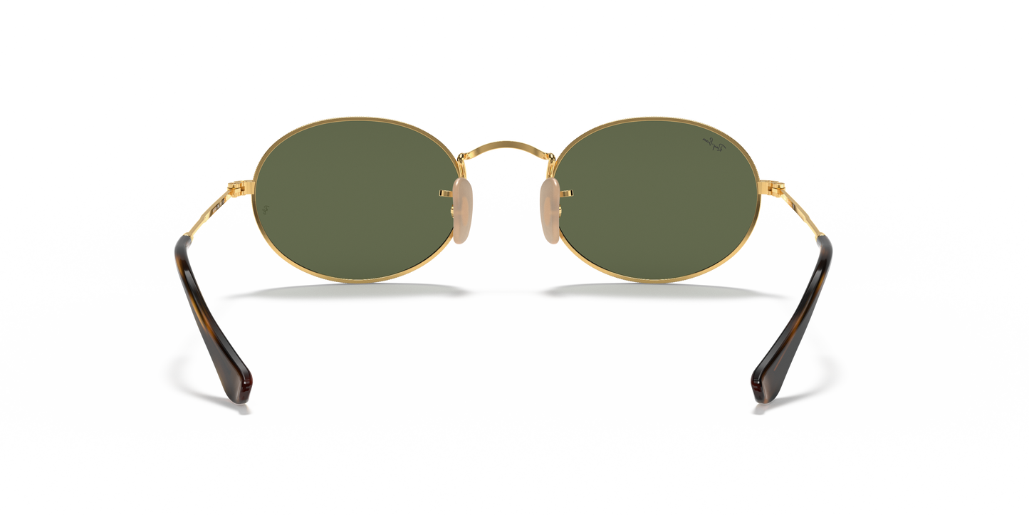 Ray-Ban RB3547N Oval Flat Lens Sunglasses - Metal Frame