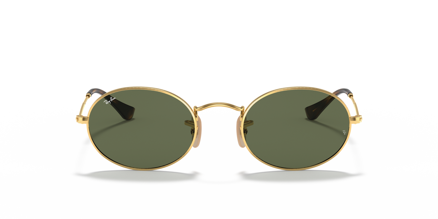Ray-Ban RB3547N Oval Flat Lens Sunglasses - Metal Frame