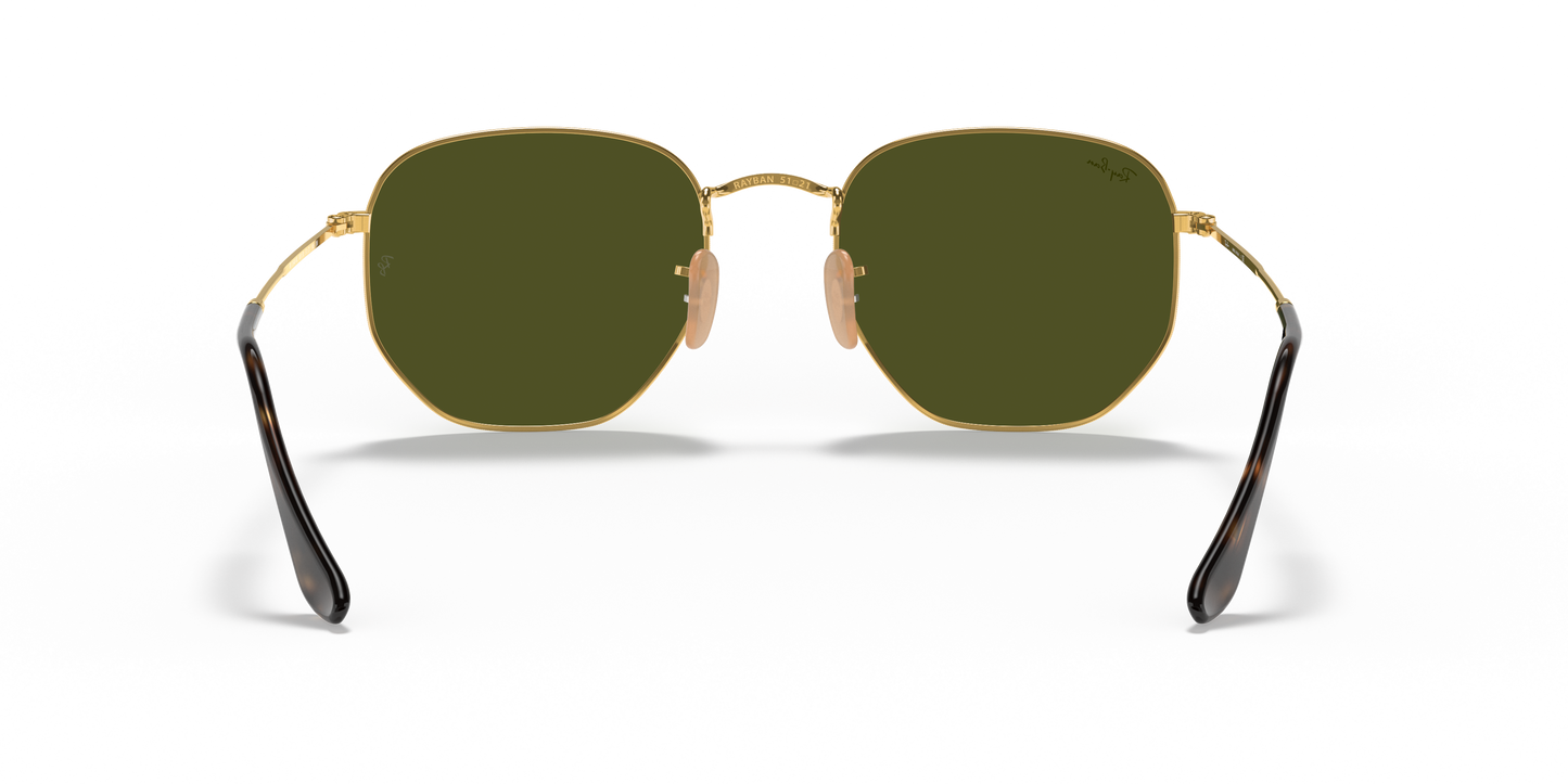 Ray-Ban RB3548N Hexagonal Flat Lens Sunglasses - Geometric Metal Frame