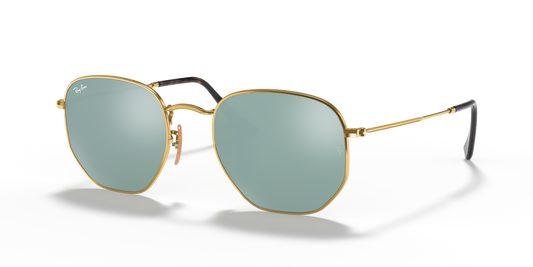 Ray-Ban RB3548N Hexagonal Flat Lens Sunglasses - Geometric Metal Frame