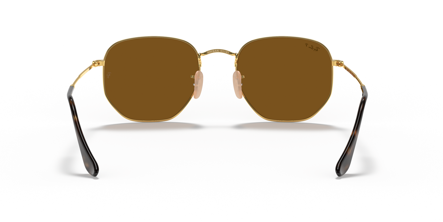 Ray-Ban RB3548N Hexagonal Flat Lens Sunglasses - Geometric Metal Frame
