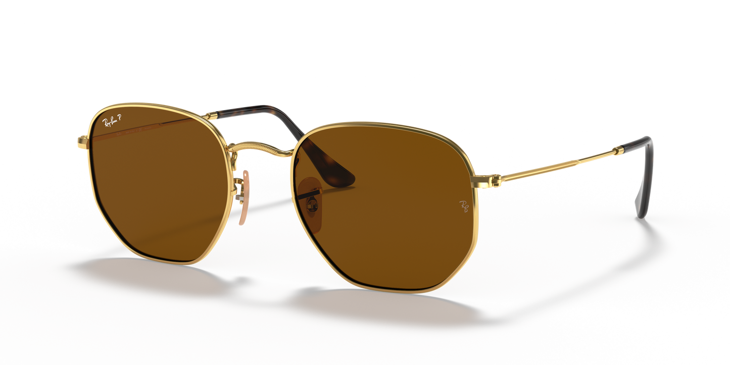 Ray-Ban RB3548N Hexagonal Flat Lens Sunglasses - Geometric Metal Frame