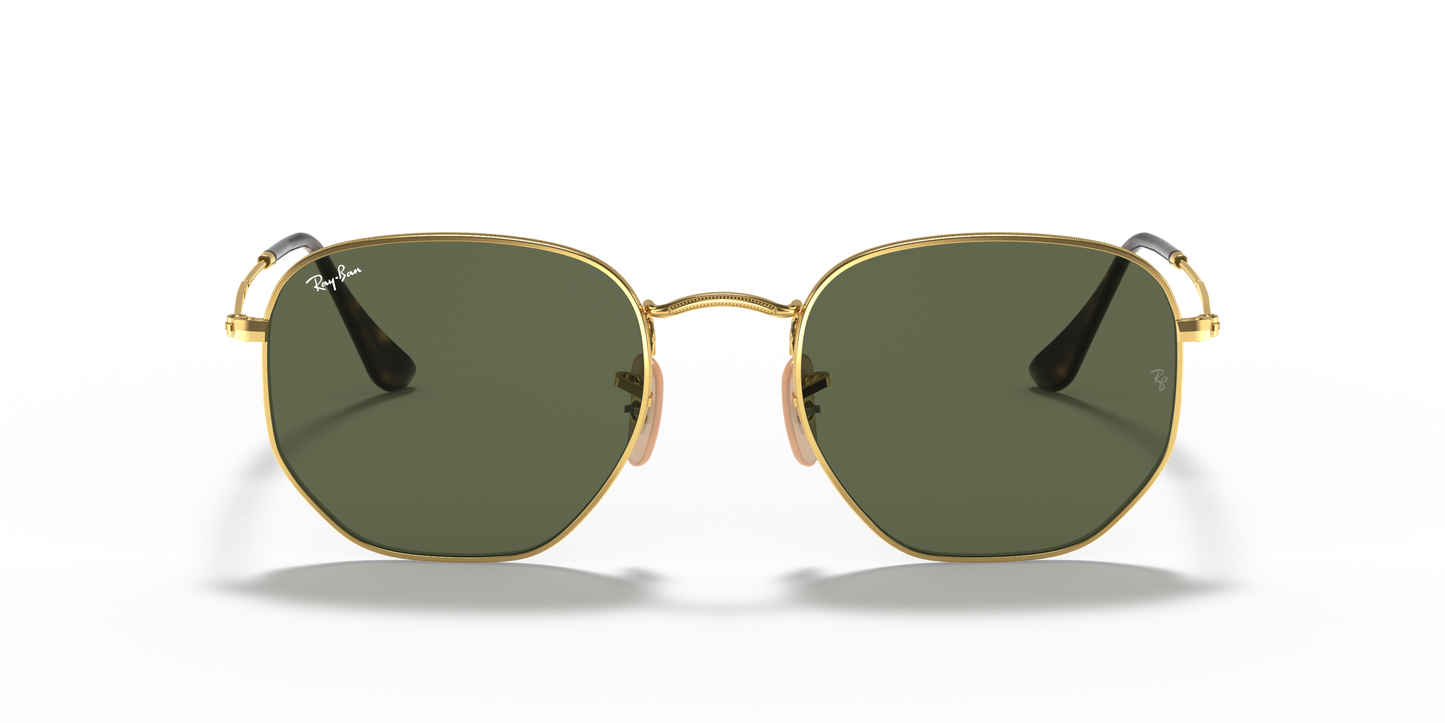 Ray-Ban RB3548N Hexagonal Flat Lens Sunglasses - Geometric Metal Frame