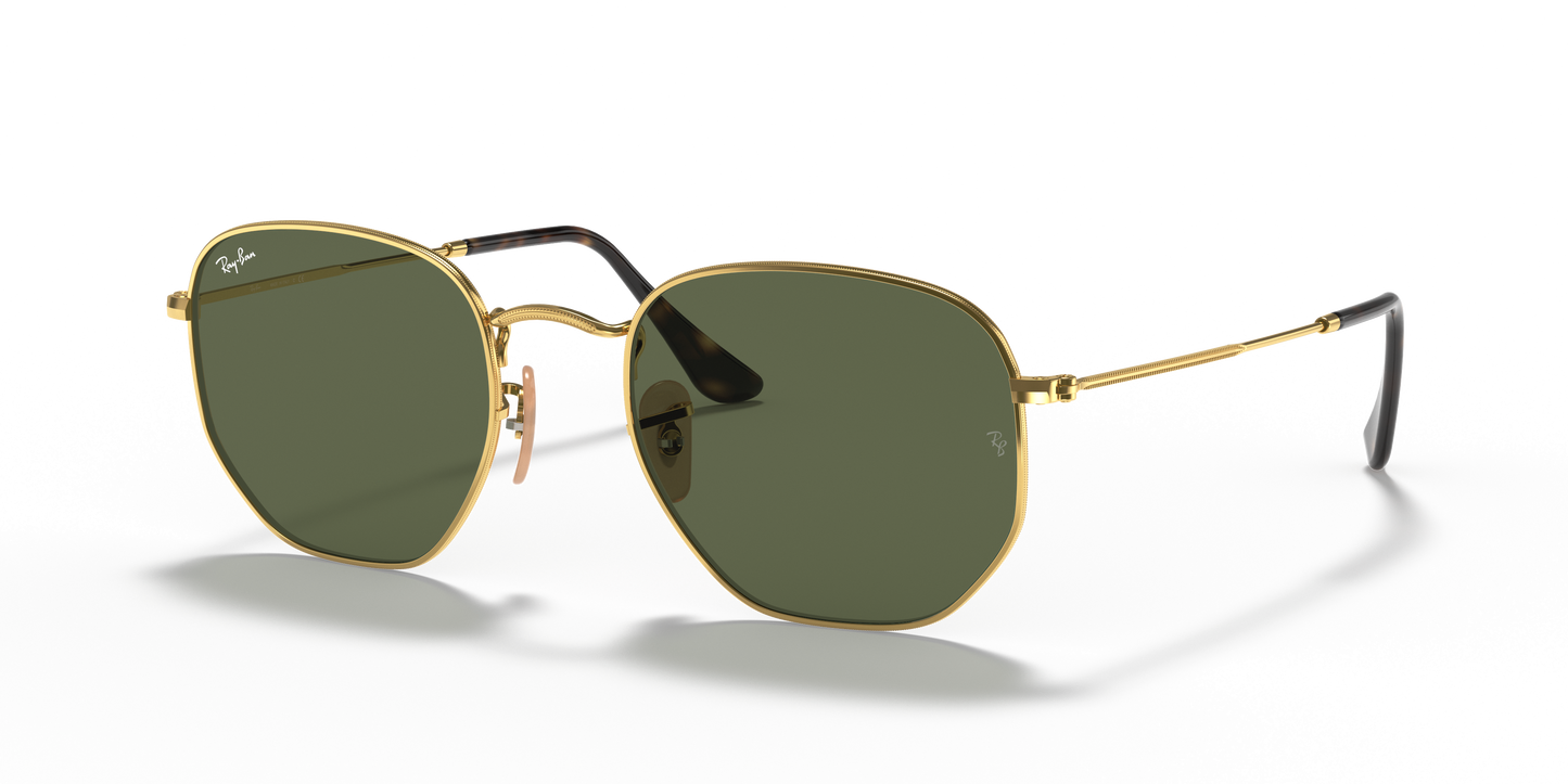 Ray-Ban RB3548N Hexagonal Flat Lens Sunglasses - Geometric Metal Frame