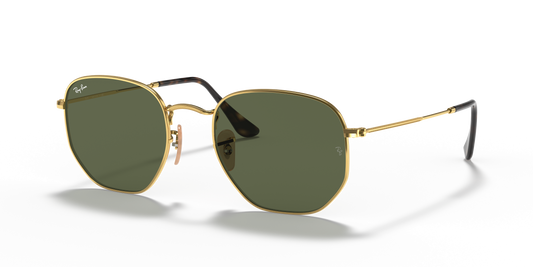 Ray-Ban RB3548N Hexagonal Flat Lens Sunglasses - Geometric Metal Frame