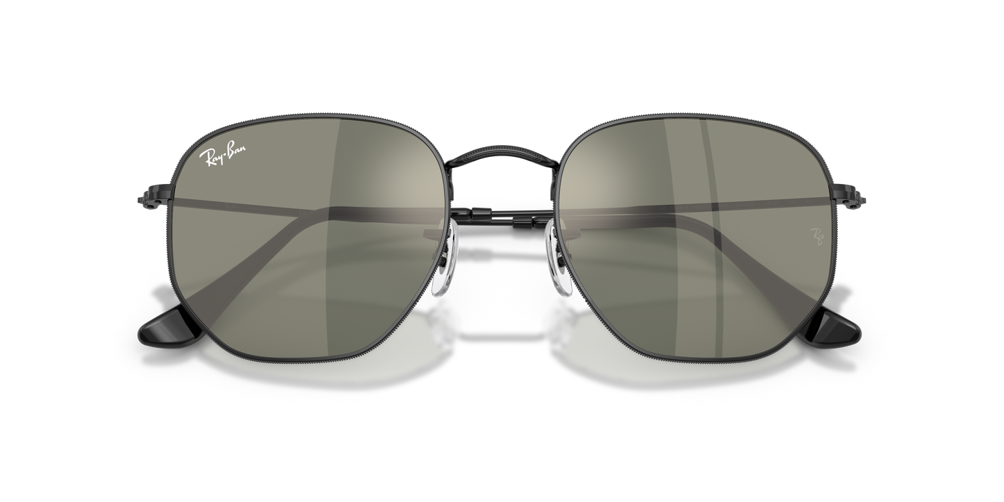 Ray-Ban RB3548N Hexagonal Flat Lens Sunglasses - Geometric Metal Frame