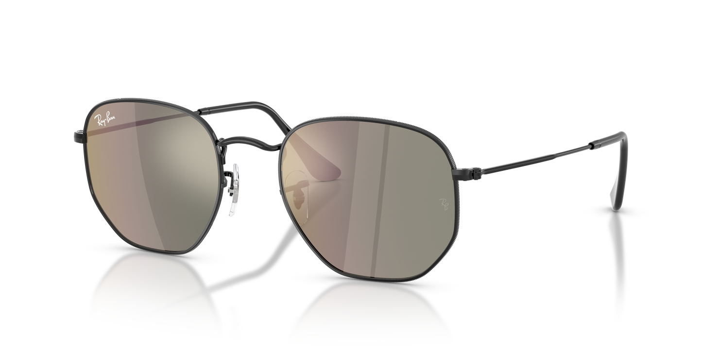 Ray-Ban RB3548N Hexagonal Flat Lens Sunglasses - Geometric Metal Frame