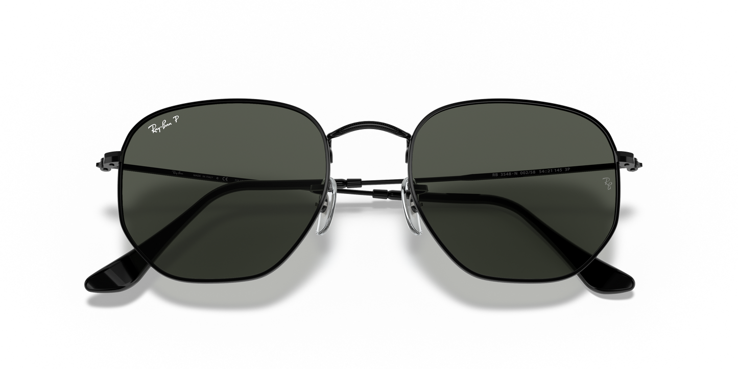 Ray-Ban RB3548N Hexagonal Flat Lens Sunglasses - Geometric Metal Frame