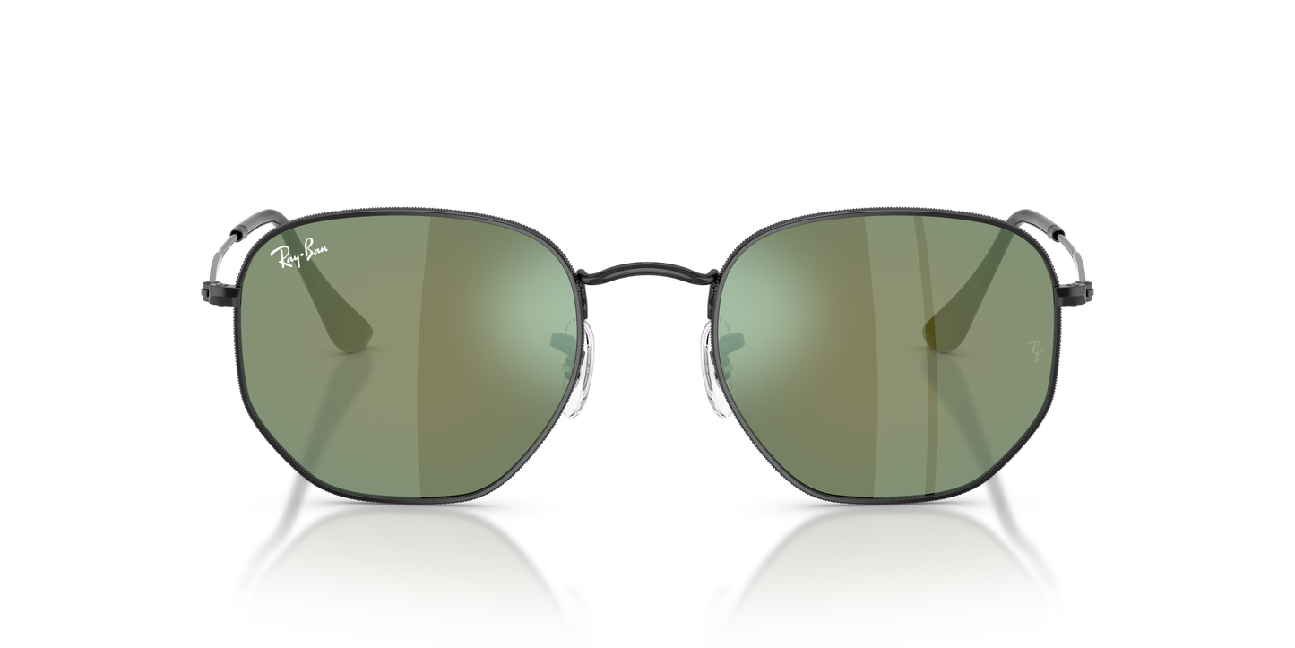 Ray-Ban RB3548N Hexagonal Flat Lens Sunglasses - Geometric Metal Frame