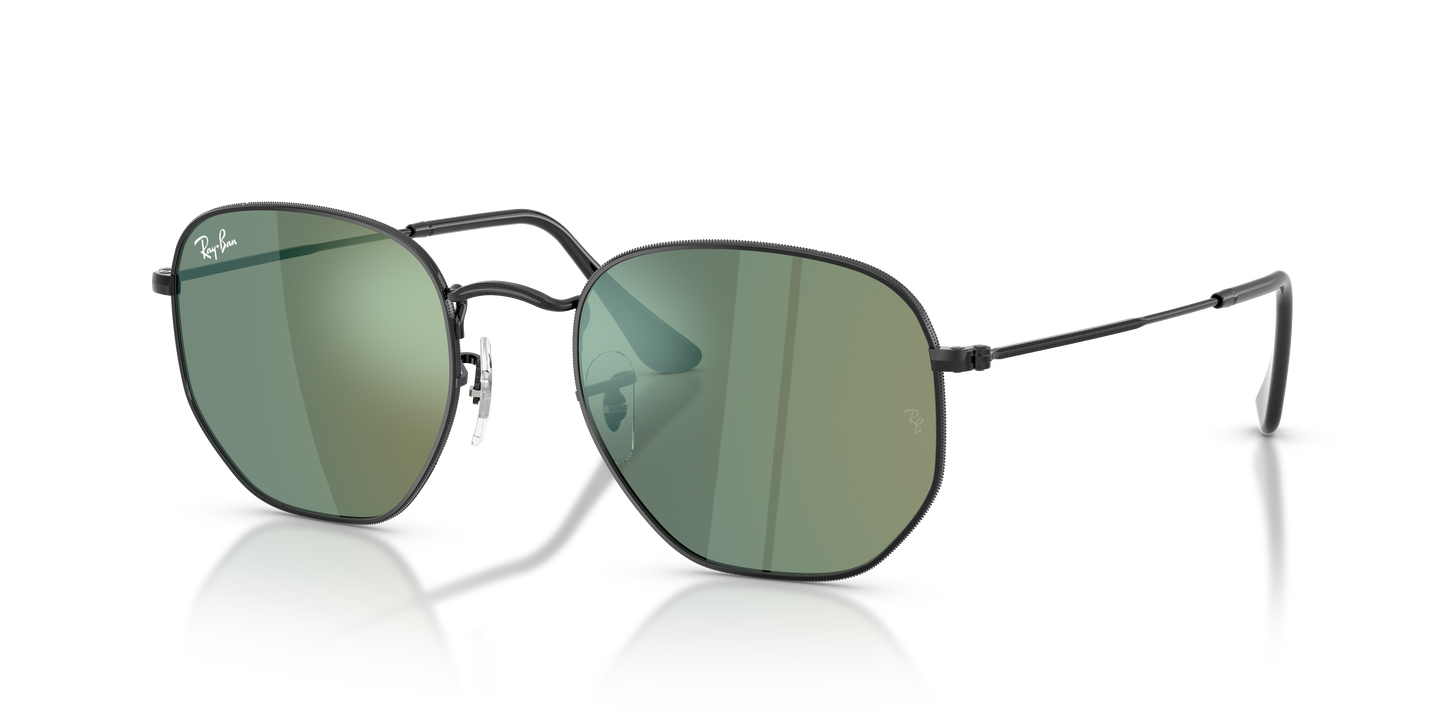 Ray-Ban RB3548N Hexagonal Flat Lens Sunglasses - Geometric Metal Frame