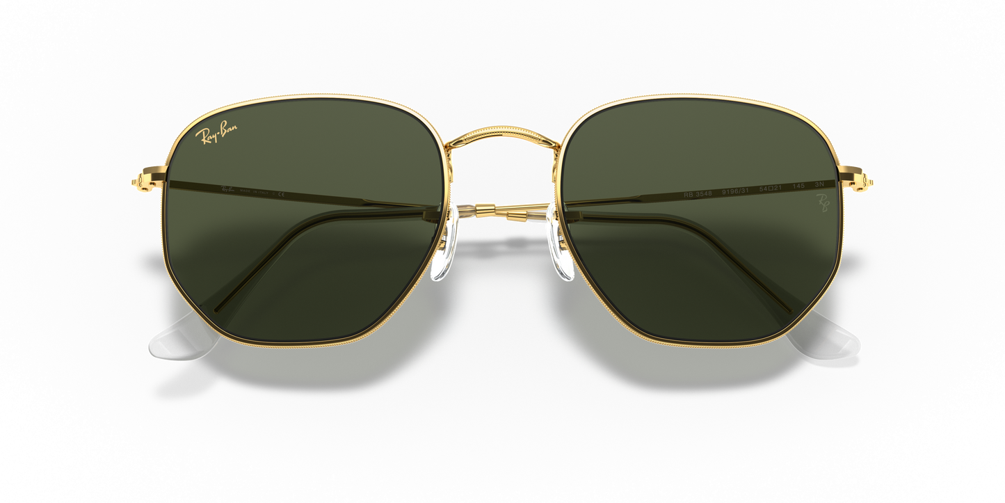 Ray-Ban RB3548 Hexagonal Sunglasses - Geometric Metal Frame
