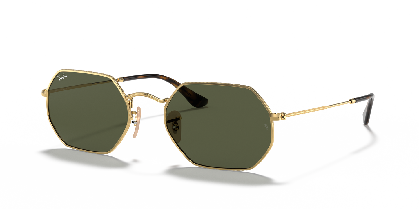 Ray-Ban RB3556N Octagonal Classic Sunglasses - Geometric Metal Frame