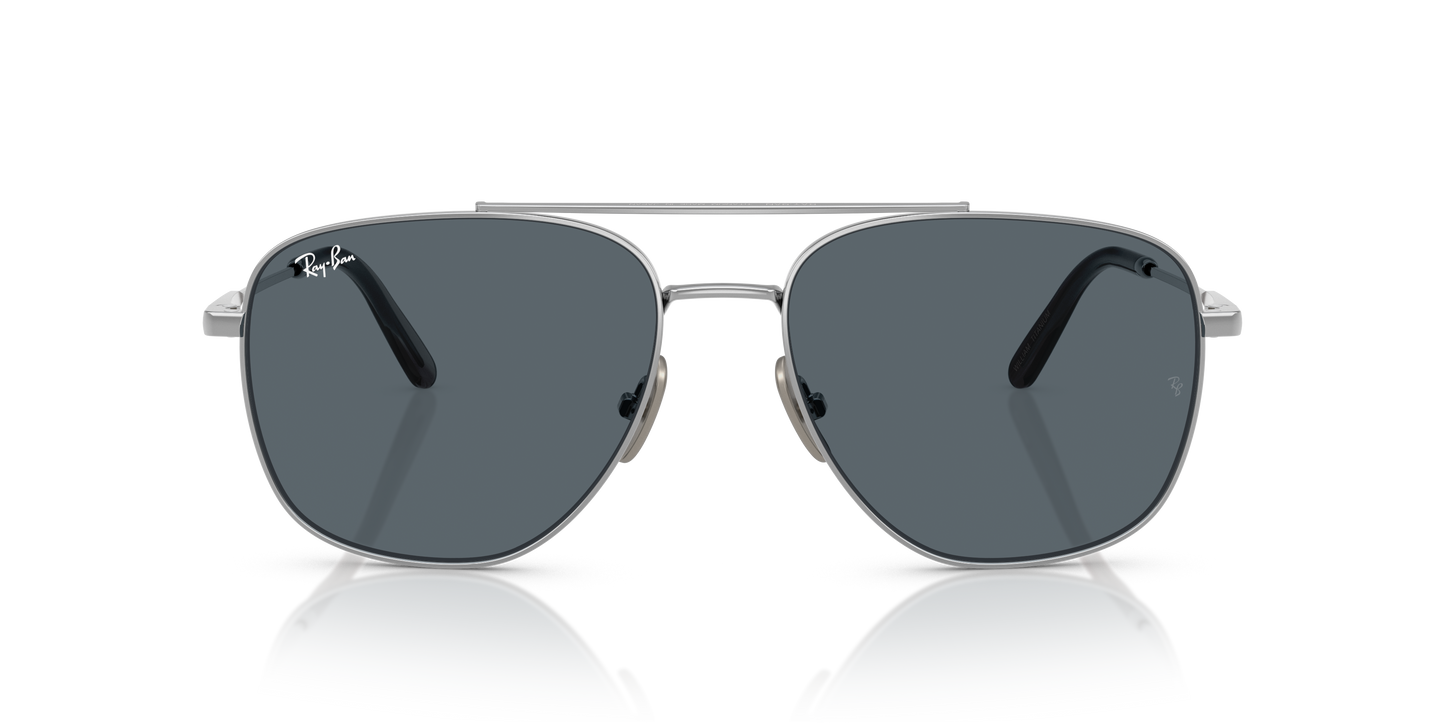 Ray-Ban RB8097 William Titanium Sunglasses - Square Metal Frame