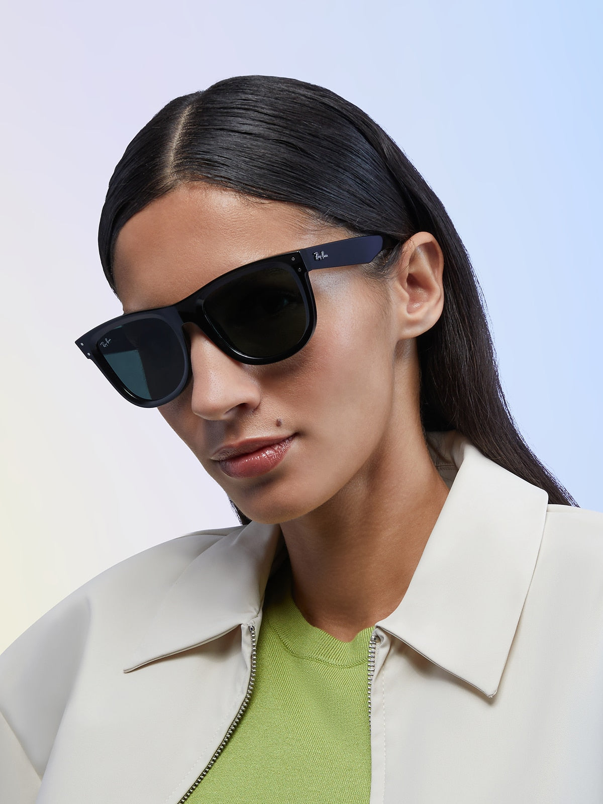 Ray-Ban RBR0502S Wayfarer Reverse Sunglasses - Square Injected Frame