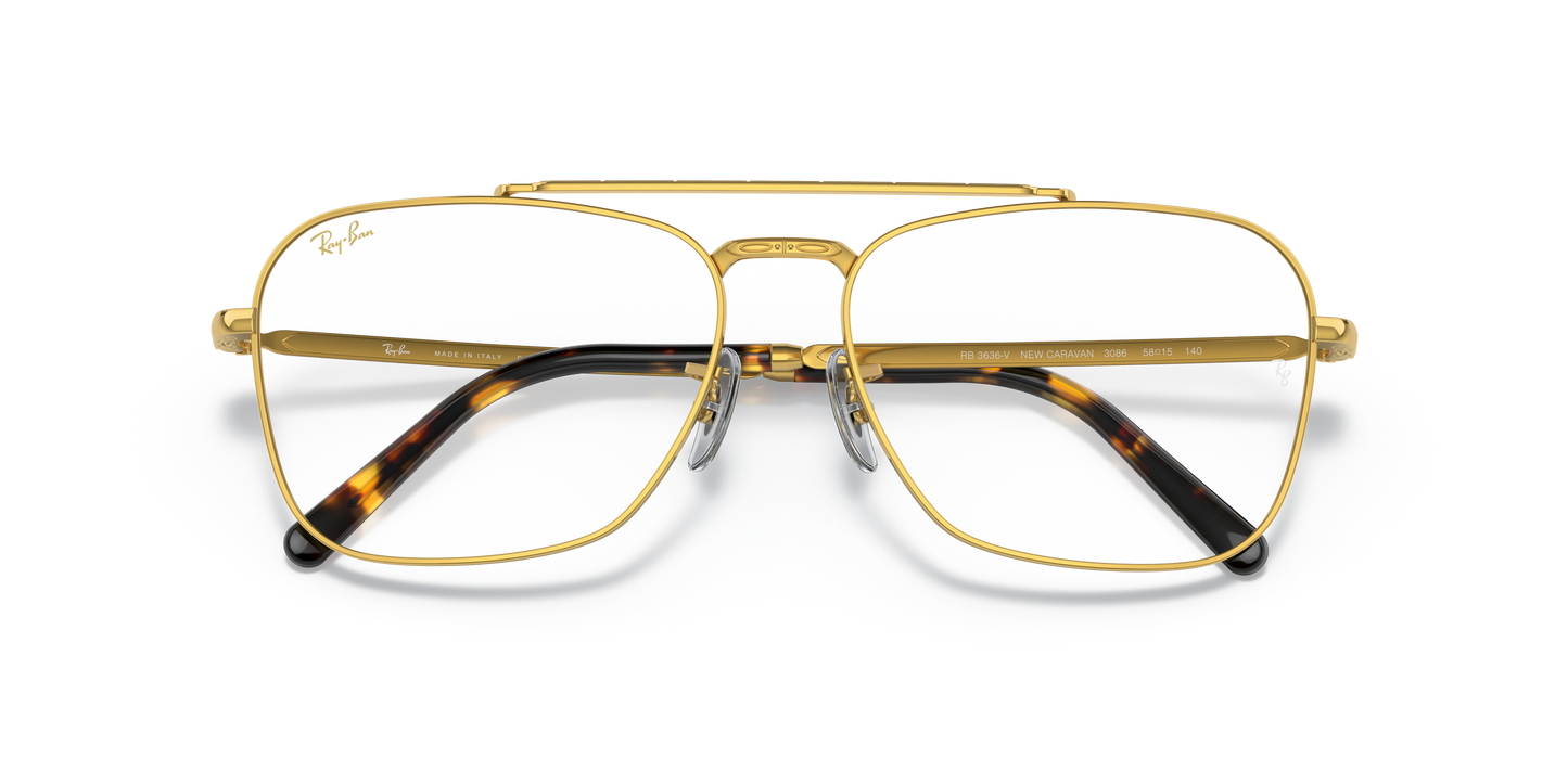 Ray-Ban RB3636V New Caravan Eyeglasses - Square Metal Frame