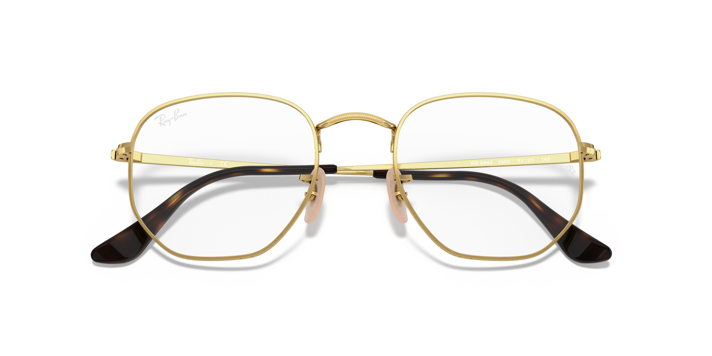 Ray-Ban RB6448 Hexagonal Eyeglasses - Geometric Metal Frame