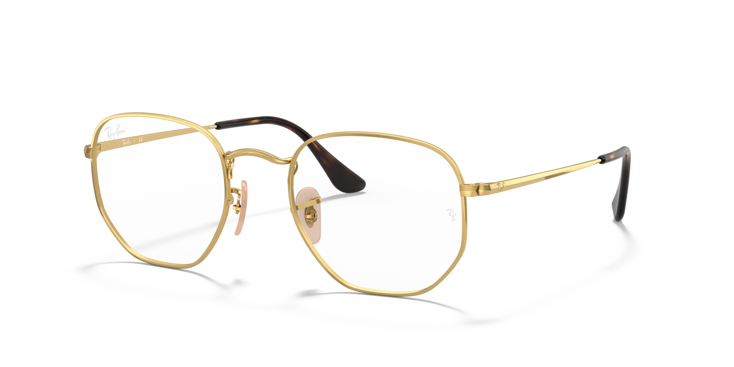 Ray-Ban RB6448 Hexagonal Eyeglasses - Geometric Metal Frame