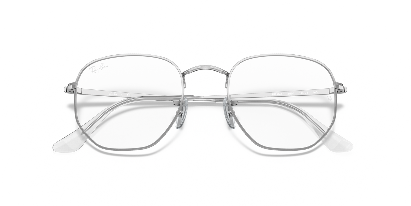 Ray-Ban RB6448 Hexagonal Eyeglasses - Geometric Metal Frame