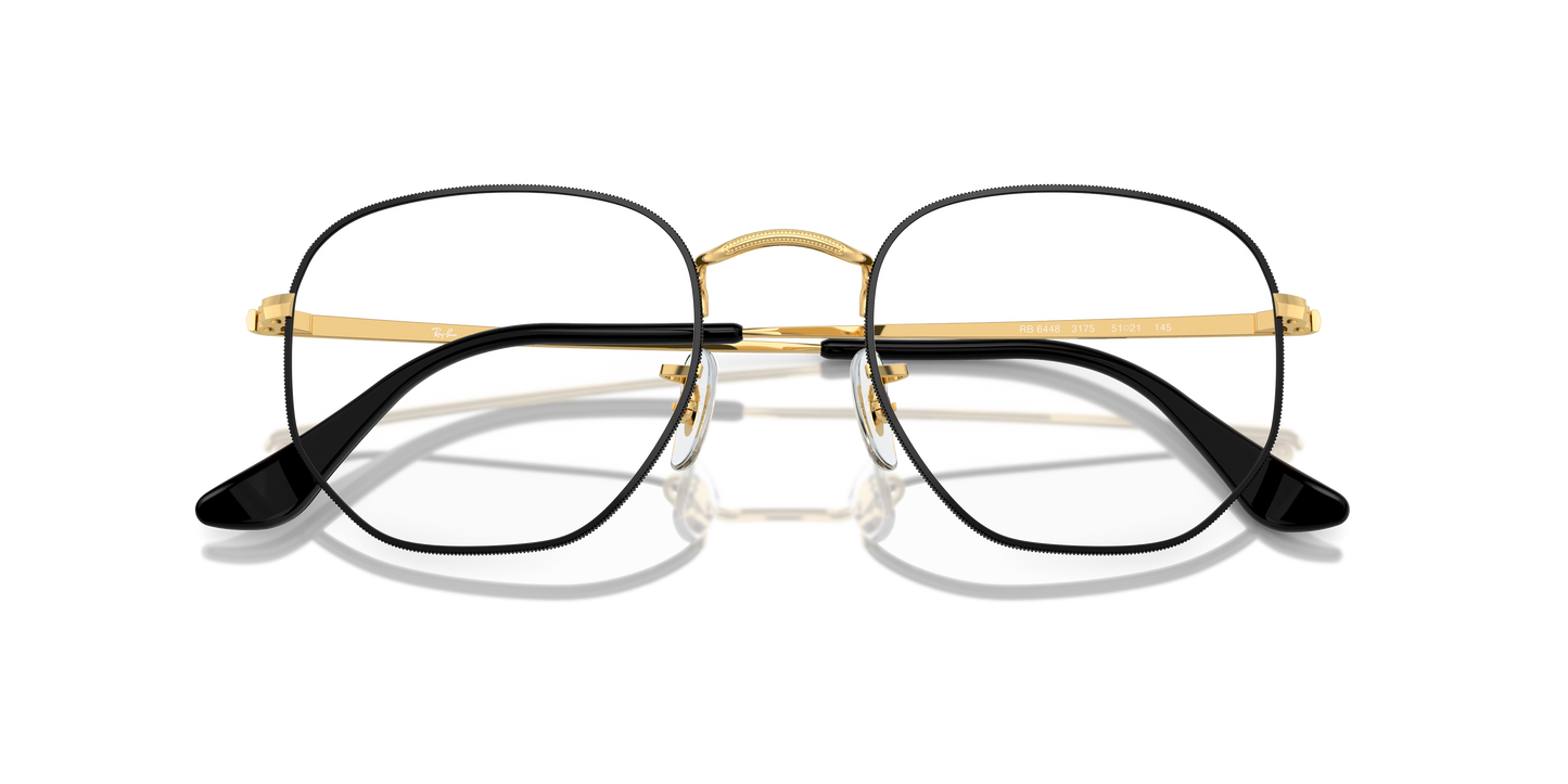 Ray-Ban RB6448 Hexagonal Eyeglasses - Geometric Metal Frame