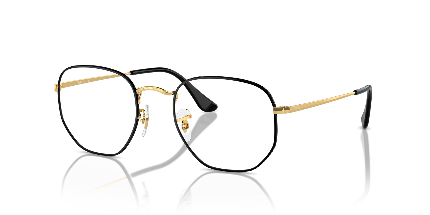 Ray-Ban RB6448 Hexagonal Eyeglasses - Geometric Metal Frame