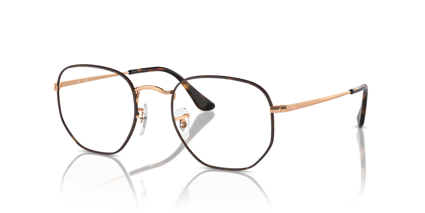Ray-Ban RB6448 Hexagonal Eyeglasses - Geometric Metal Frame