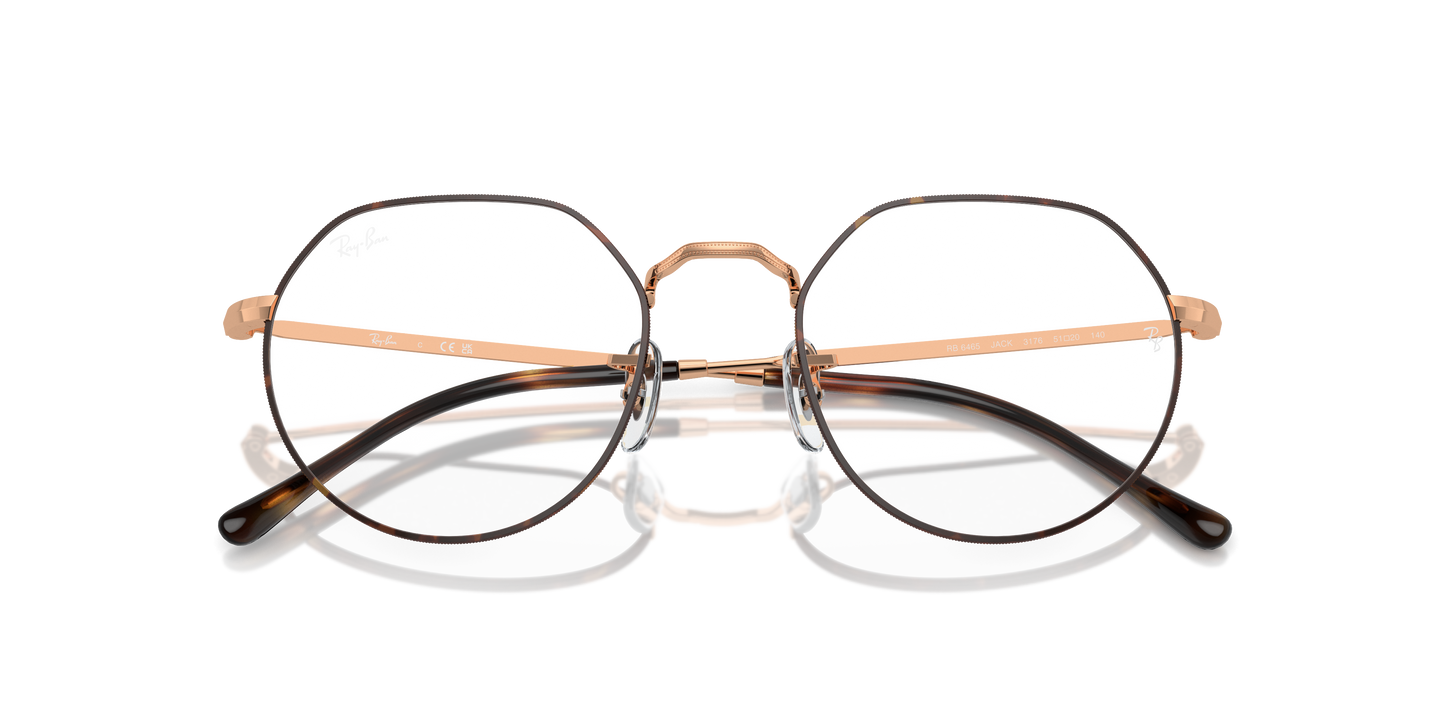 Ray-Ban RB6465 Jack Eyeglasses - Geometric Metal Frame