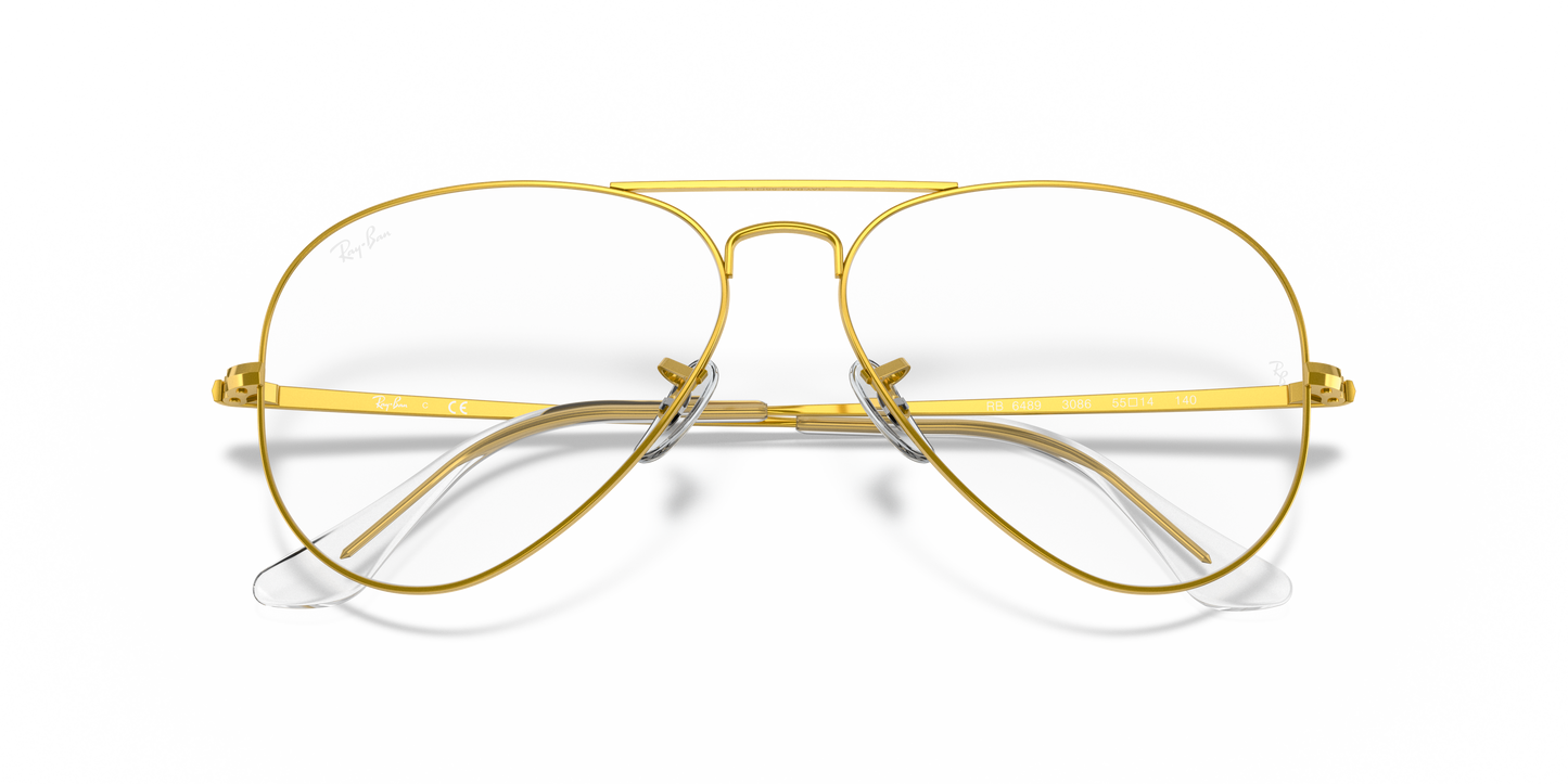 Ray-Ban RB6489 Aviator Eyeglasses - Metal Frame