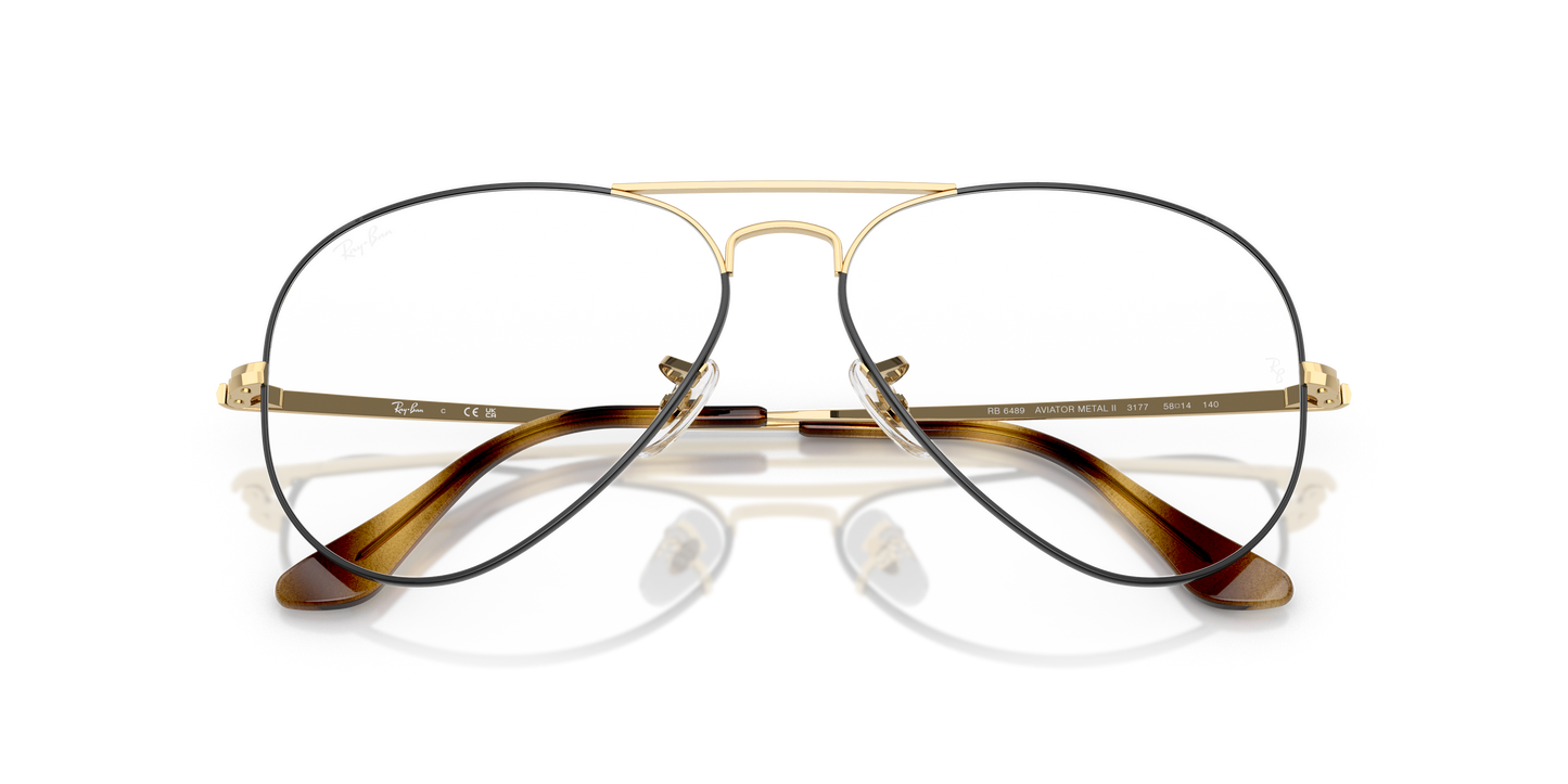 Ray-Ban RB6489 Aviator Eyeglasses - Metal Frame