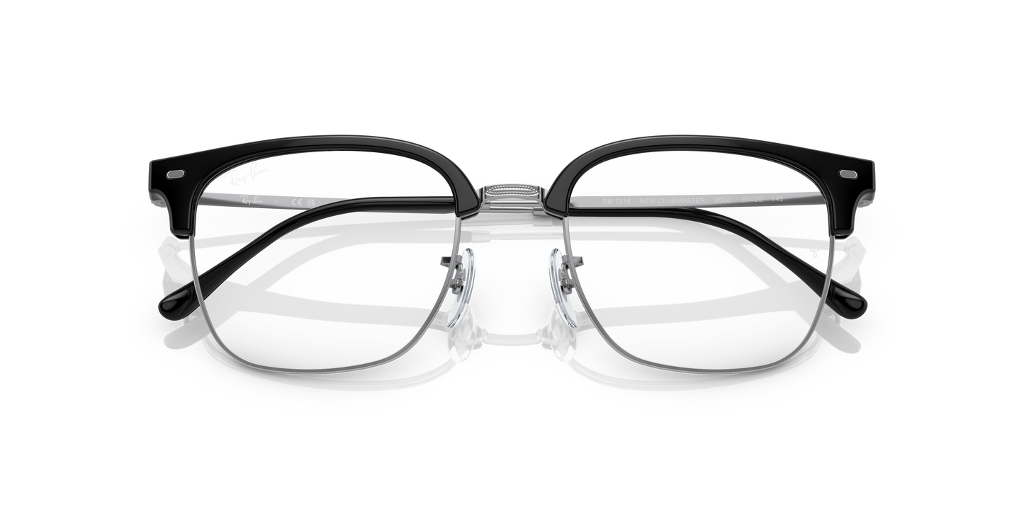 Ray-Ban RB7216 New Clubmaster Eyeglasses - Square Injected Frame