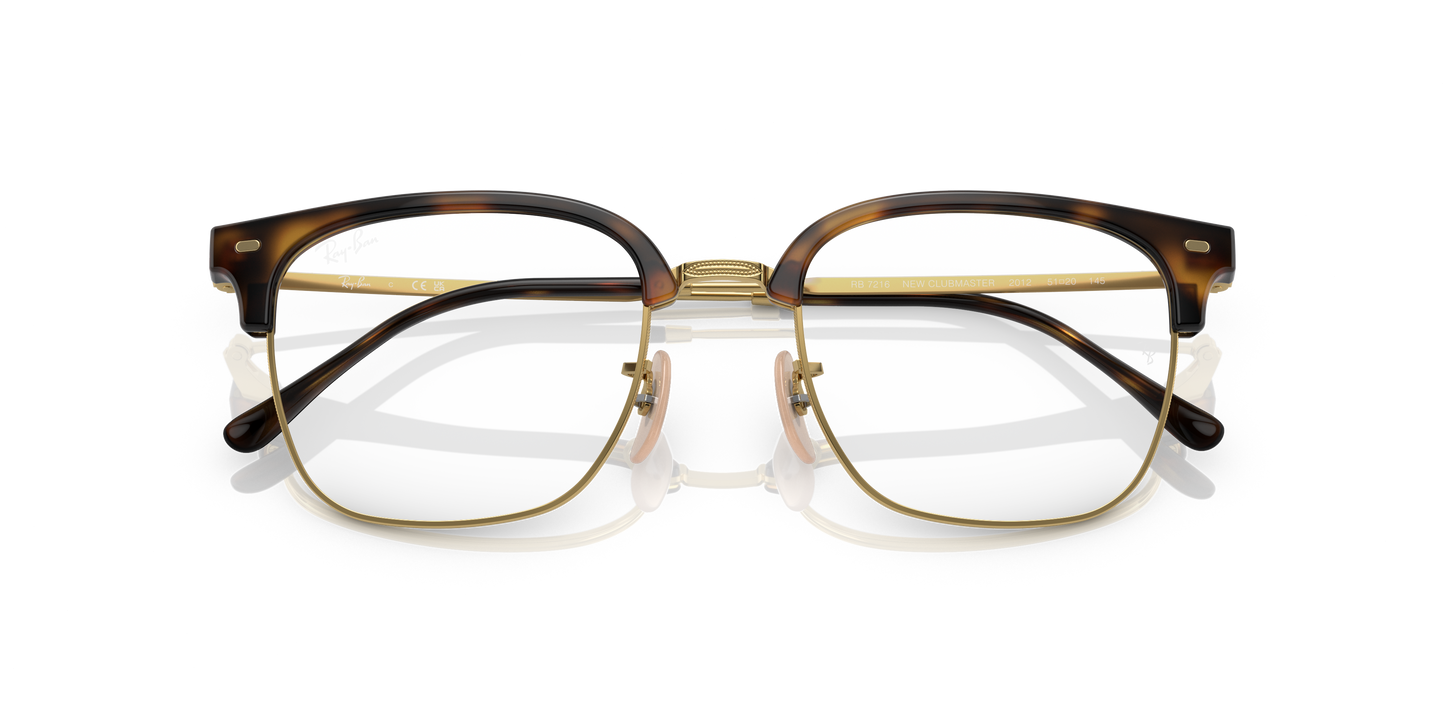 Ray-Ban RB7216 New Clubmaster Eyeglasses - Square Injected Frame