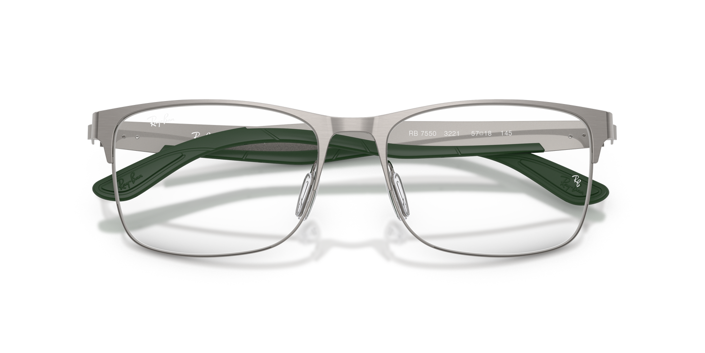 Ray-Ban RB7550 Eyeglasses - Rectangle Metal Frame