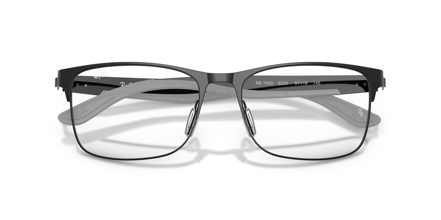 Ray-Ban RB7550 Eyeglasses - Rectangle Metal Frame